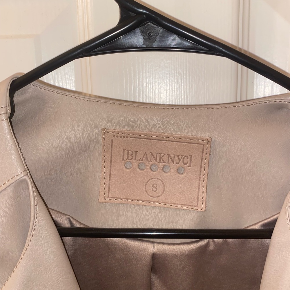 tan leather jacket size small